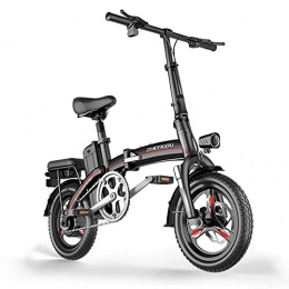 DODOBD 14" New Fat Tire Folding Electric Bike Beach Snow Bicycle ebike 400W Electric Moped Electric Mountain Bicycles 28AH battery life is about 200~400KM (White and Black)