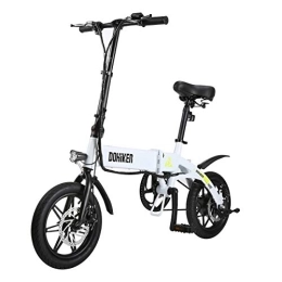Dohiker Folding Electric Bike Collapsible Moped Bicycle With LED Headlight Durable Tire Three Riding Modes USB Port