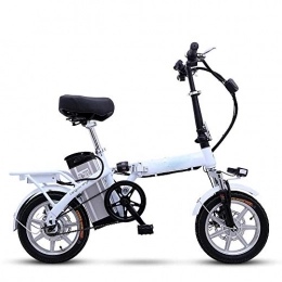 Dpliu-HW Electric Bike Dpliu-HW Electric Bike Electric Bike 14 inch folding 48V lithium battery adult power remote control small battery car light men and women (Color : 10A)
