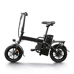 Dpliu-HW Electric Bike Dpliu-HW Electric Bike Folding Electric Bicycle Lithium Battery Adult Men and Women Ultra Light Portable Mini Small Power Generation Driver Travel Battery Car (Color : Black, Size : 100km)