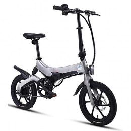 Dpliu-HW Electric Bike Dpliu-HW Electric Bike Folding Electric Bicycle Lithium Battery Battery Car Mini Power Generation Driving Generation Magnesium Alloy 36V Folding (Color : Gray)