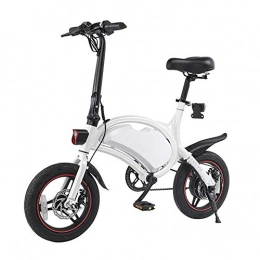Dpliu-HW Electric Bike Dpliu-HW Electric Bike Folding Electric Bicycle Lithium Battery Moped Mini Adult Battery Car Male and Female 14 Inch Small Electric Car White (Color : White)