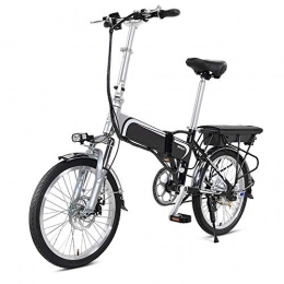 Dpliu-HW Electric Bike Dpliu-HW Electric Bike Folding Electric Bicycle Lithium Battery Moped Mini Adult Battery Car Men and Women Small Electric Car 160 Km Battery Life (Color : Black)