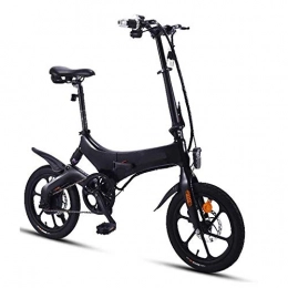 Dpliu-HW Electric Bike Dpliu-HW Electric Bike Folding Electric Car Adult Bicycle Small Travel Battery Car Mini Generation Driving Bicycle Portable Lithium Battery Detachable 36V (Color : Black)
