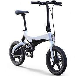Dpliu-HW Electric Bike Dpliu-HW Electric Bike Folding Electric Car Small Battery Car for Men and Women Ultra Light Portable Lithium Battery Adult Travel Bicycle 36V (Color : White)