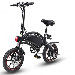 Dpliu-HW Electric Bike Dpliu-HW Electric Bike Folding Electric Car Travel Electric Bicycle Adult Mini Power Battery Car Ultra Light Lithium Battery 10AH All Aluminum Alloy (Color : Black)