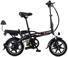Drohneks Electric Bike Drohneks Folding Electric Bike Beach Snow Bicycle 14" Ebike 350W Electric Moped Electric Mountain Bicycles 48V 10Ah Removable Lithium Battery