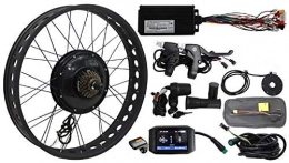 HalloMotor Electric Bike Duty free Black 20 * 4.0inch, 24 * 4.0inch, 260 * 4.0 inch 36V 1200W 48V 1500w 190mm FAT ebike Electric Bicycle REAR wheel Conversion Kits with 40A Controller and LCD TFT 750C color Display (26 Inch)