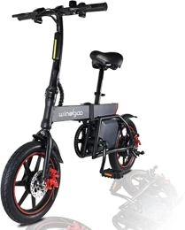 DWD® Windgoo B20 Electric Bike, Folding E-bike for Adults, 14" Wheel, Dual Disc Brake with Pedal Assist Commuting Bicycle, Max Speed 25 km/h, 42V 6Ah Lithium Battery IPX4 Waterproof,Light, Disc Brakes