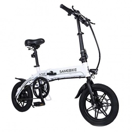 Dybory Electric Bike Dybory Electric Bike, Electric Moped Bicycle, Folding Electric Bike for Adults 250W 36V with LCD Screen, 14Inch Tire Lightweight Suitable for Men Women City Commuting, White