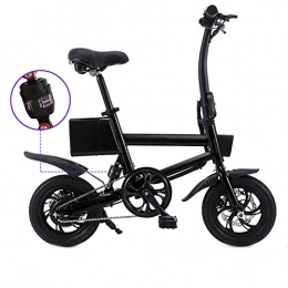 Dybory Electric Bike Dybory Electric Bike, Urban Commuter Folding E-Bike, Foldable 12 Inch 36V E-Bike with 7.8Ah Lithium Battery, Max Speed 25 Km / H, Unisex Bicycle, Black