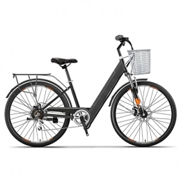 WMLD Bike E Bike For Adults 26 Inch Electric Assisted Bicycle 15.5 Mph 2 Wheels Adult Electric Bicycles 250W 36V 6Ah / 10Ah / 13Ah Electric Bike Women Portable Electric Bike (Color : Black)