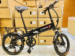 Generic Bike E-BIKE Lithium Battery Folding Electric Bicycle - Twist & Go! - 350W 6 SPEED 20'' Speedometer / Alarm