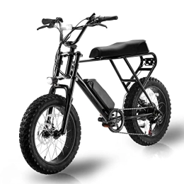 E-RIDES Electric Bike E-RIDES E-Bike Electric Bike for Adults, 48V Removable Battery Commuter E Bikes 20" x 4.0 Fat Tires Ebike, Shimano 6-Speed 25KM All Terrain Pedal Assist Ebike for City Off Road Mountain Beach Snow Bike