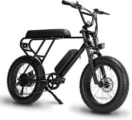 E-RIDES E-Bike Electric Bike for Adults,48V Removable Battery Fast Charging Commuter E-Bikes 20"x4.0 Fat Tires Ebike, Shimano 6-Speed All Terrain Pedal Ebike for City Off Road Mountain Beach Snow Bike