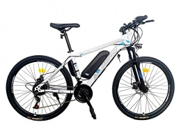 Easy-Try Electric Bike Easy-Try Woman Budget e-Bike 250w 10.4Ah 36v 15mph 30 miles range - White and Blue Girls Electric Bike Pedal Assist Bicycle