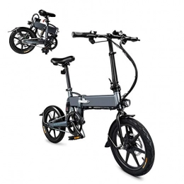 LIU Electric Bike Ebike, 250W 7.8Ah Folding Electric Bicycle Foldable Electric Bike with Front LED Light for Adult, Gray
