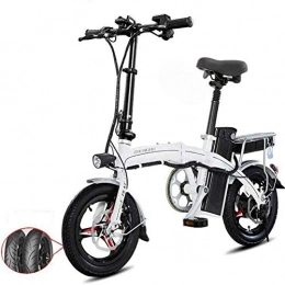 LOPP Electric Bike Ebike E-Bike Adult Faster Light and aluminum folding e-bike with Pedal Power Assist and 48 V lithium-ion battery with 14-inch wheels and 400 W hub mo