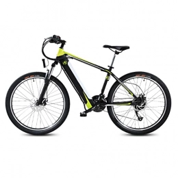 HMEI Bike EBike Electric Bicycle for Adults 26 Inch E Bike 48V 10ah Lithium Battery Hidden In Frame 15.5 Mph 240W 27-Speed Urban Electric Bicycle for Adults (Color : Black green)
