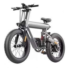 LDGS Bike ebike Electric Bike for Adults 300 Lbs 25 Mph Electric Mountain Bicycle 500W 48V Fat Tire 20 Inch Fat Tire Ebike (Color : Space grey, Motor : 48V 500W)