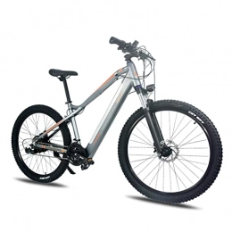 LDGS Electric Bike ebike Electric Bike for Adults 500W 27 Speed Electric Mountain Bicycle With Removable 48V 10.5Ah Lithium-Ion Battery 27.5 * 2.4 Inch Tire (Color : Light grey, Number of speeds : 27)