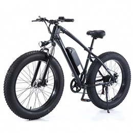BHPL Bike Ebike Fat Tire Electric Bike for Adults Mountain Bicycle Beach Dirt Bike 26" 4 Inch 500W 12.5AH 48V with Shimano 7 Speeds Removable Lithium Battery