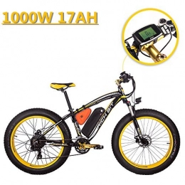 RICH BIT Bike eBike_RICHBIT 022 Electric Fat Tire Bike 1000W 48V 17AH Cruiser Electric Bicycle(Black-yellow)