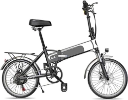 RDJM Electric Bike Ebikes, 20" Folding Electric Bike 350W Electric Bikes for Adults with 48V 10.4Ah / 12.5Ah Lithium Battery 7-Speed Al Alloy E-Bike for Commuting Or Traveling Black ( Color : Spoke Wheel , Size : 10.4AH )