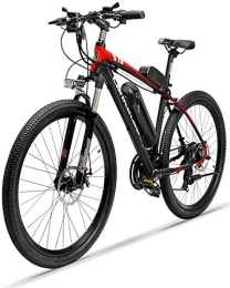 RDJM Electric Bike Ebikes, 26'' Electric Bicycle for Adults, Electric Mountain Bike 250W 36V 10Ah Removable Large Capacity Lithium-Ion Battery 21 Speed Gear Double Disc Brake (Color : Red)
