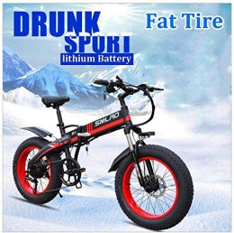 ZMHVOL Bike Ebikes, 350W Electric Bike Fat Tire Snow Mountain Bike 48V 10Ah Removable Battery 35km / h E-Bike 26inch 7 Speed Adult Man Foldign Electric Bicycle(Color:Green) ZDWN ( Color : Red , Size : 36V10Ah )