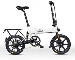 RDJM Electric Bike Ebikes, Adult Folding Electric Bike, 6 Speed 250W 16 Inch Travel E-Bike with Removable 36V 7.5AH / 10.5AH Lithium-Ion Dual Disc Brakes with Rear Seat (Size : 7.5AH)