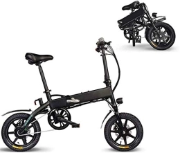  Electric Bike Ebikes, Adult Folding Electric Bikes Comfort Bicycles Hybrid Recumbent / Road Bikes 14 Inch, 7.8Ah Lithium Battery, Aluminium Alloy, Disc Brake for Adults, Men Women (Color : Black)