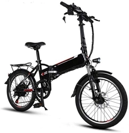 RDJM Electric Bike Ebikes, Aluminum Frame 20 Inch Electric Bicycle 6 Speeds Folding Mini Ebike 250w Removable Lithium Battery Low-step Adult Bicycle Commuter E-bike City Bicycle Load Capacity 100 Kg ( Color : Black1 )