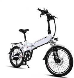 RDJM Bike Ebikes, Aluminum Frame 20 Inch Electric Bicycle 6 Speeds Folding Mini Ebike 250w Removable Lithium Battery Low-step Adult Bicycle Commuter E-bike City Bicycle Load Capacity 100 Kg ( Color : White2 )