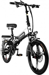 ZMHVOL Bike Ebikes, Electric Bikes for Adults 20" Tire Folding Electric Bike with 350W Motor and Removable 48V 12.5Ah Lithium Battery 7-Speed E-bike Al Alloy and Dual Disc Brakes Electric Bicycle Black ZDWN