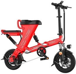 RDJM Electric Bike Ebikes, Electric Folding Bike Bicycle Moped Aluminum Alloy Foldable For Cycling Outdoor With 200W Motor, Three Operating Modes, 38V8A Lithium Battery (Color : Red)