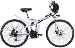 ZMHVOL Bike Ebikes Electric Mountain Bike 26" Wheel Folding Ebike LED Display 21 Speed Electric Bicycle Commute Ebike 500W Motor, Three Modes Riding Assist, Portable Easy To Store for Adult ZDWN ( Color : White )