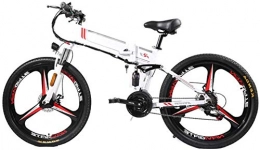 ZMHVOL Bike Ebikes, Electric Mountain Bike Folding Ebike 350W 21 Speed Magnesium Alloy Rim Folding Bicycle Ultra-Light Hidden Battery-Powered Bicycle Adult Mobility Electric Car for Adult ZDWN ( Color : White )