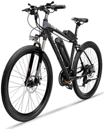 RDJM Electric Bike Ebikes, Electric Mountain Bike for Adults, 26'' Electric Bicycle 250W 36V 10Ah Removable Large Capacity Lithium-Ion Battery 21 Speed Gear with Rear Seat (Color : Black)