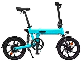  Electric Bike Ebikes, Folding Electric Bike 36V 10Ah Lithium Battery 16 Inch Bicycle Ebike 250W Electric Moped Electric Mountain Bicycles (Color : Blue)