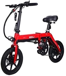 RDJM Bike Ebikes, Folding Electric Bike For Adults, Commute Ebike With, 36V / 10Ah Lithium-Ion Battery With 3 Riding Modes (Color : Red)