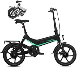 RDJM Electric Bike Ebikes, Folding Electric Bike - Portable Easy To Store, LED Display Electric Bicycle Commute Ebike 250W Motor, 7.8Ah Battery, Professional Three Modes Riding Assist Range Up 90-100km (Color : Black)