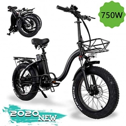 EJOYDUTY Electric Bike EJOYDUTY Electric Bikes for Adults Men Hybrid, Fat Tire e bike 20 X 4.0inch for Women / Ladies Folding Cycle Mountain City Commute, 5-Speed Booster, 48V / 15Ah Removable Lithium Battery