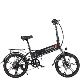 T-NJGZother Bike Electric Bicycle 20 Inch Lithium Battery Folding Car Aluminum Alloy-White, Blackstabilisers, Adjustable Seat