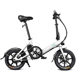 JNWEIYU Bike Electric Bicycle Adult Waterproof Foldable Bicycle Double Disc Brake Portable for Cycling, Folding Electric Bike with Pedals, 7.8AH Lithium Ion Battery; Electric Bike with 14 inch Wheels and 250W Motor