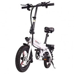 JNWEIYU Electric Bike Electric Bicycle Adult Waterproof Lightweight Magnesium Alloy Material Folding Portable Easy to Store E-Bike 36V Lithium Ion Battery with Pedals Power Assist 14 inch Wheels 280W Powerful Motor