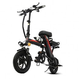 YXZNB Electric Bike Electric Bicycle, Foldable Bicycle 350W / 11AH / 48V Battery, with Shockproof Tires, Suitable for Male Youth Outdoor Fitness City Commuting, Black