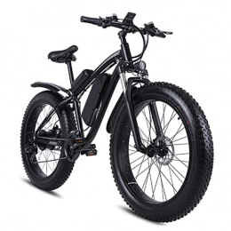 Electric oven Electric Bike Electric Bicycle for Adults 26" Electric City Bike, with 48V 17Ah Lithium Battery and1000W Powerful Motor, 24.8 MPH Through Commuter Ebike for Man (Color : Black)
