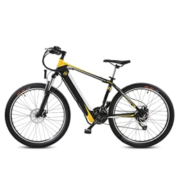 Electric oven Bike Electric Bicycle for Adults 26 Inch E Bike 48V 10ah Lithium Battery Hidden In Frame 15.5 Mph 240W 27-Speed Urban Electric Bicycle for Adults (Color : Black yellow)