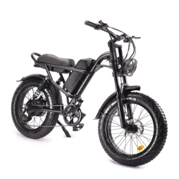 Kanpe Electric Bike Electric Bicycle for Adults, 48V 20.8Ah E Bike Electric Bike for Adults, 20" Electric Mountain Bike Fat tire Electric Bike Ebike with Removable Battery, Shimano 7-Speed Gear